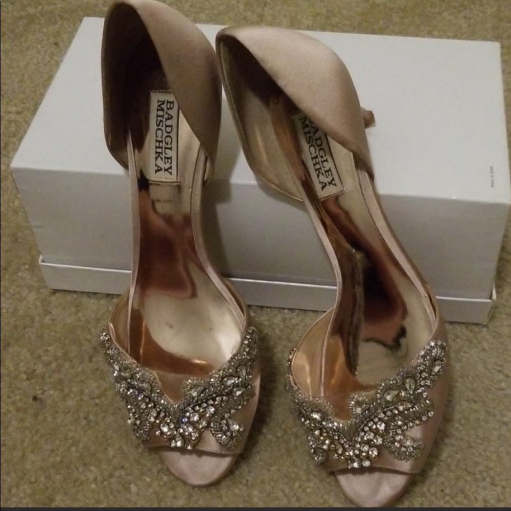 Badgley Mischka Ornate Bridal Heel